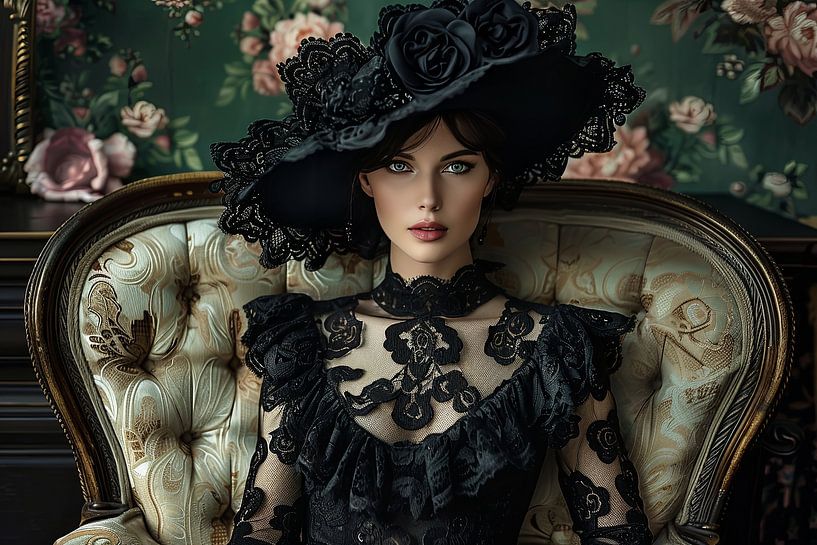 digitales fiktives Fantasieporträt Frau von Egon Zitter