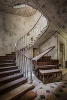 Staircase and Piano in the abandoned Chateau