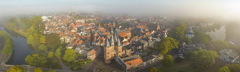 Sassenpoort old gate in Zwolle during summer sunrise by Sjoerd van der Wal Photography