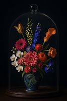 Flowers under a bell jar - Powerful colours