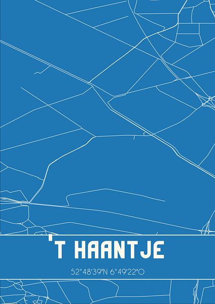 Blueprint | Carte | 't Haantje (Drenthe) par Affiches de lieux