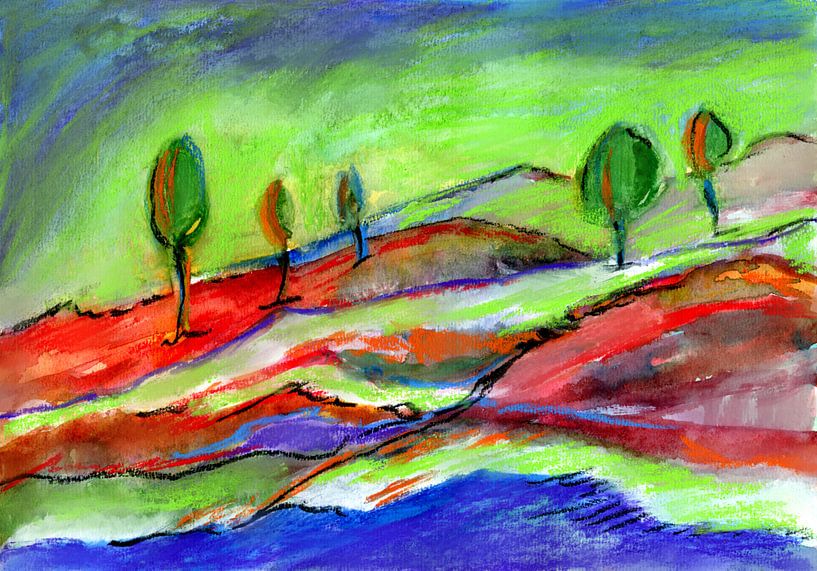 Vijf bomen van Claudia Gründler