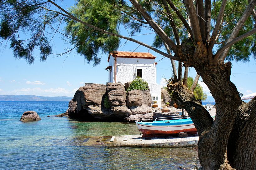Greek island of Lesvos with the fishing village of Sigri by Karin Corte - Smit