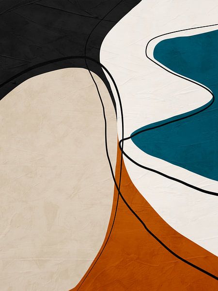 Organische geometrische abstrakte Kunst - Farbtöne von Online Arts