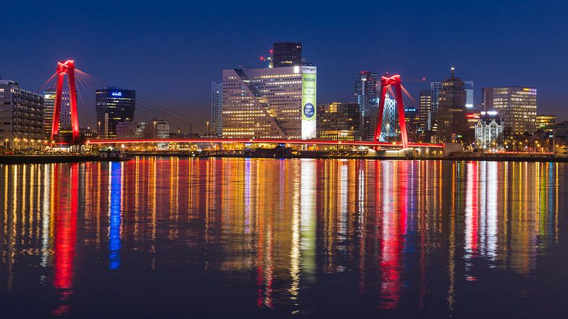 Willemsbrug in Rotterdam voor zonsopgang par Kimo Grashuis