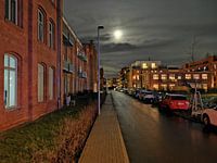 Ehemalige Wäscherei W. Spindler bei Nacht