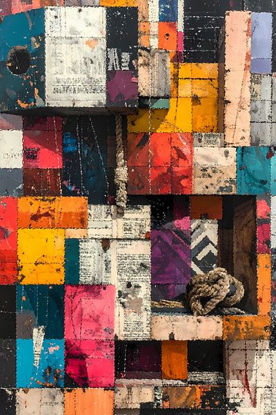 Geometrische abstrakte farbige Blöcke - 1 von 5 von Emiel de Lange