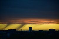 Regen bij zonsondergang