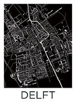 Delft | City Map BlackWhite