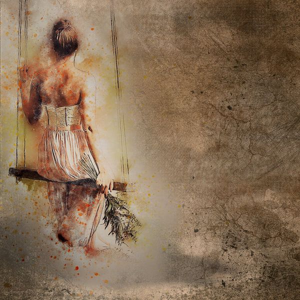 meisje met bloemen by HMS