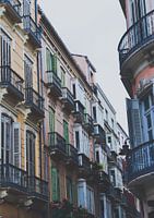 Straßen von Malaga, mediterrane Straßenszene