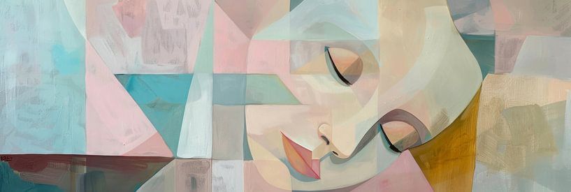 Femme géométrique par Poster Art Shop