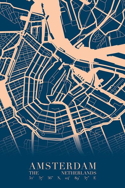 Plan de la ville d'Amsterdam par Walljar