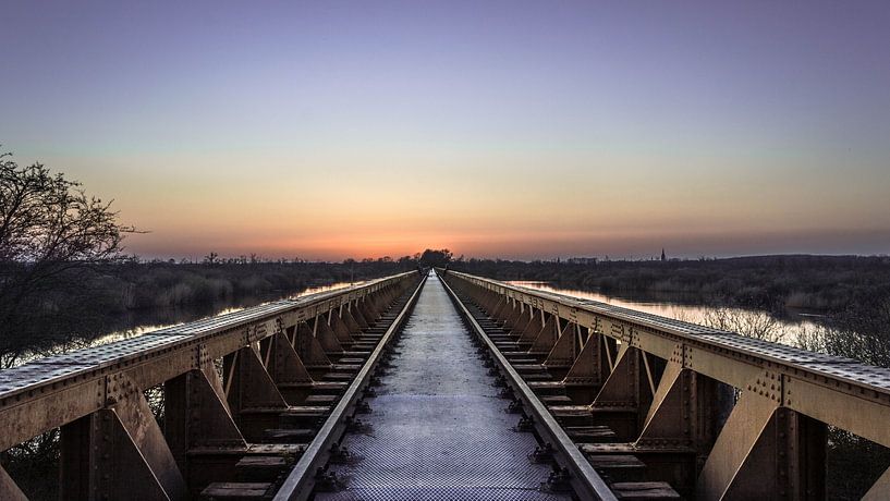 Coucher de soleil sur les Moerputten par Bram Veerman
