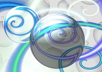 Wintertime Glass Spheres Spirals