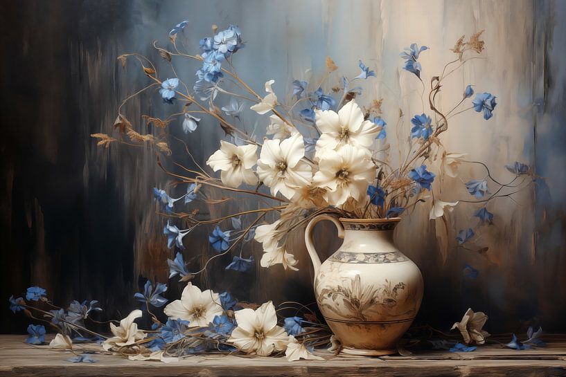 Romantic Floral Bouquet Painting by Dakota Wall Art