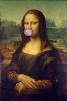 Mona Lisa with chewing gum