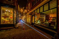 Les vitrines de Fnidsen dans l'obscurité