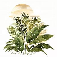 Boho Sage Green Abstract