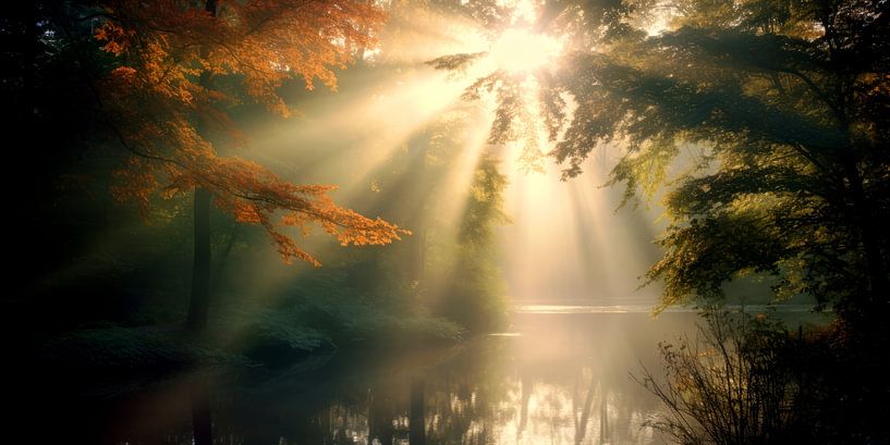 Jakobsleitern am Morgen über einem verwunschenen Fenchel von Vlindertuin-Art