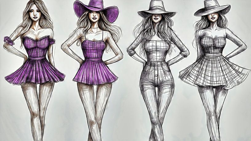 Variationen eines Kleidungsdesigns von Frank Heinz