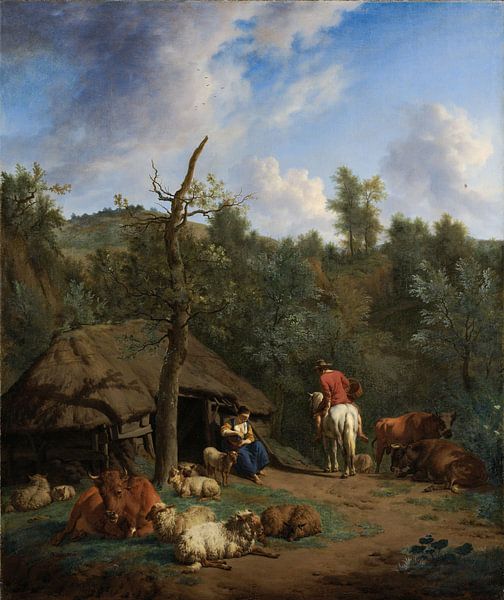 Die Hütte, Adriaen van de Velde, 1671 von Marieke de Koning