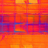 Vibrant Grid: A Symphony in Orange and Neon