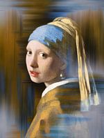 Mädchen mit einem Perlenohrring Abstrakt