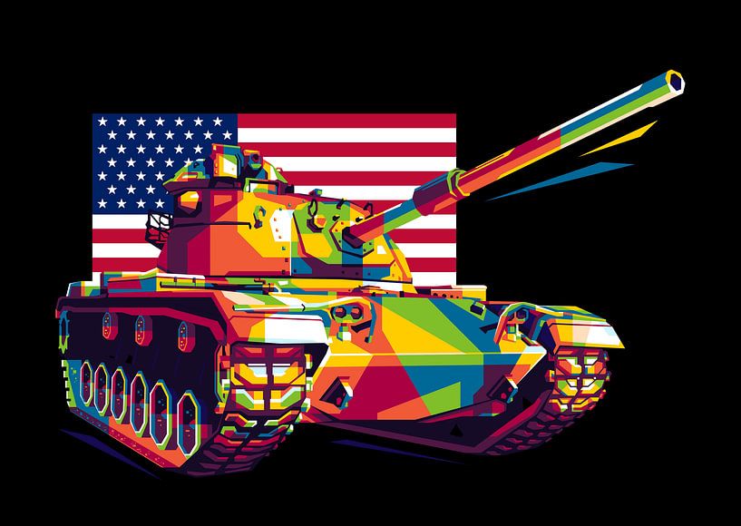 M60 Patton in WPAP Illustration by Lintang Wicaksono