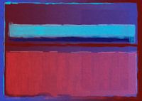 Abstrakte Malerei von blau nach rot