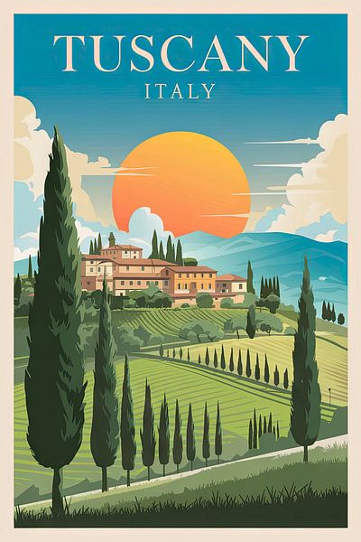 Tuscany, Italy. by Poster Art Shop