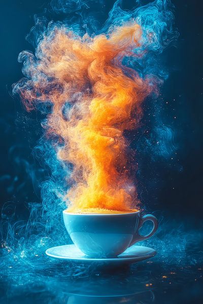 hot cup of coffee or tea by Egon Zitter