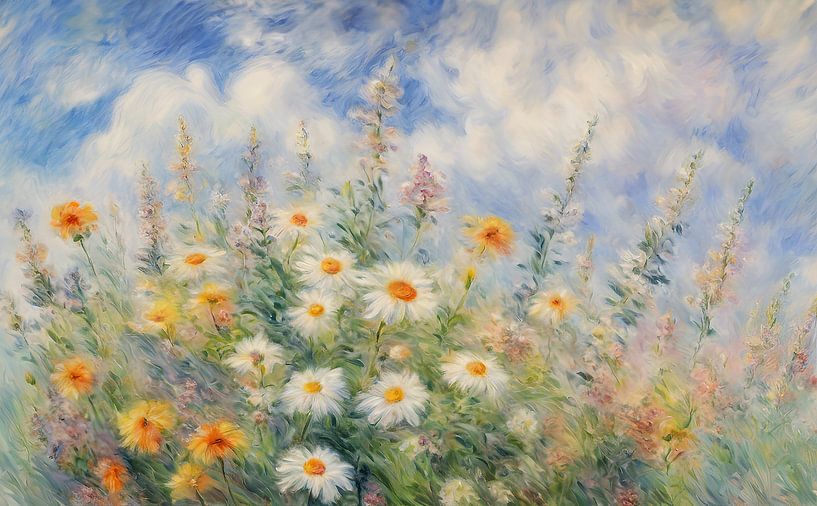 Wilde Sommerblumen von Kees van den Burg