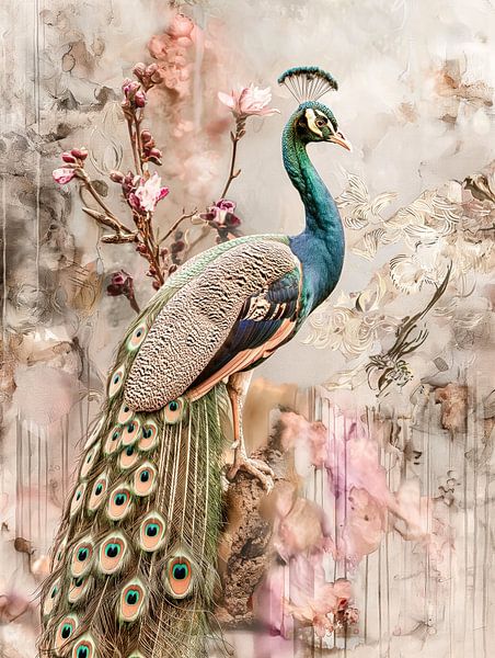 Paon vintage par Your unique art