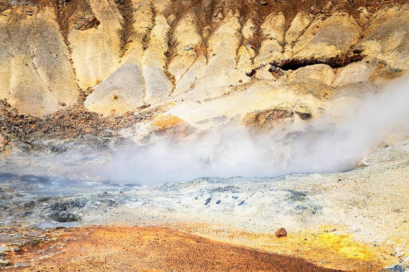 Le point chaud de l'Islande Sveitarfelio : un paysage volcanique coloré par Marly De Kok
