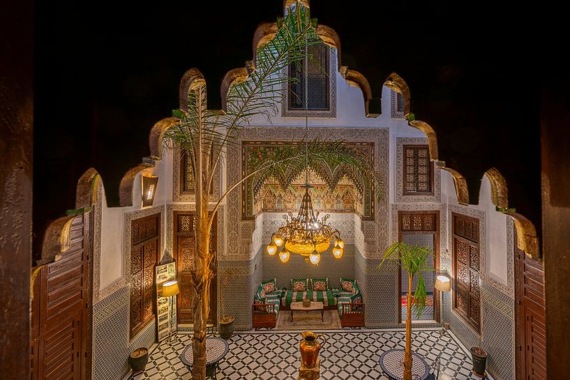Interieur eines Riads in Fes von Rene Siebring