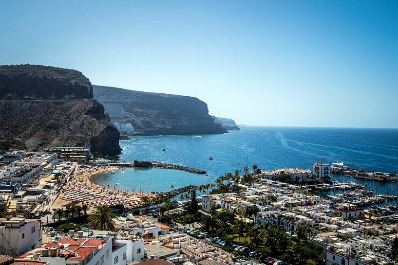 Ansikt Puerto de Mogán, Kanarische Inseln von Helga van de Kar