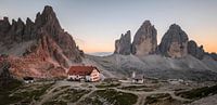 Tre cime di Lavaredo in evening light