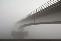 Zeeland bridge in the fog