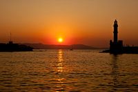 Zonsondergang in Griekenland