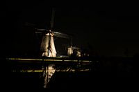 5 Hollandse molens bij nacht