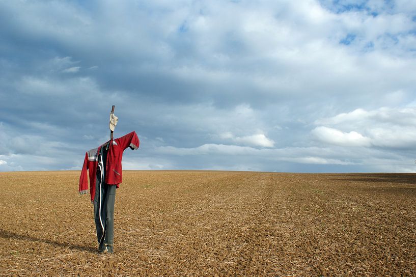 Scarecrow countryside France by Peter Janssen