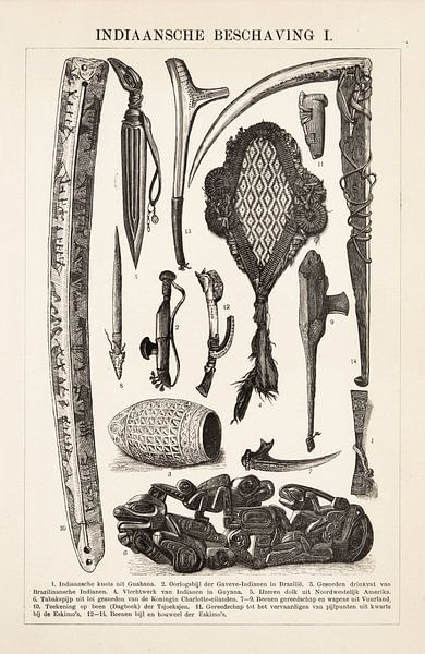 Vintage-Gravur Indische Zivilisation I von Studio Wunderkammer