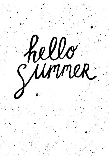 Sommer Zitat schwarz und weiß von HelloHappylife