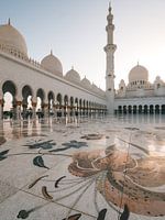 La mosquée Sheikh Zayed (Abu Dhabi) en fin d'après-midi