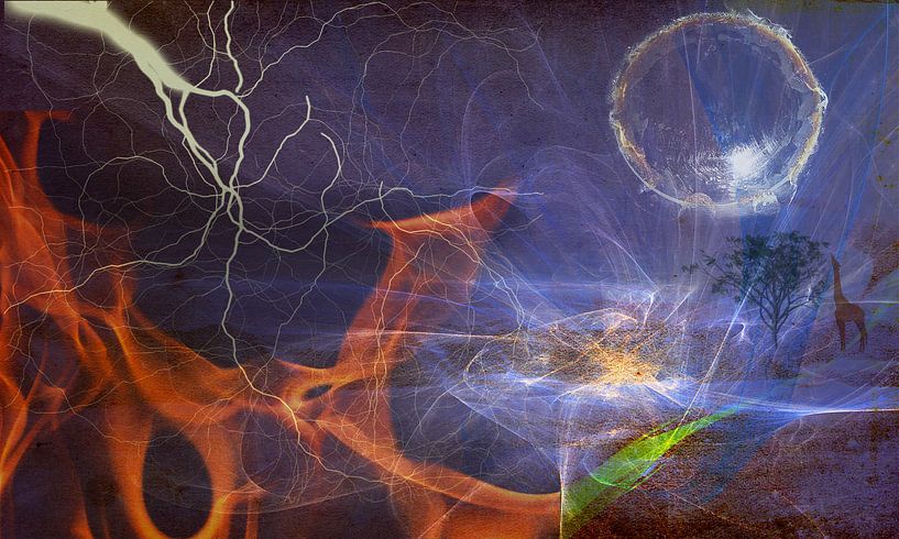  Surreale Landschaft in Flammen von Rietje Bulthuis