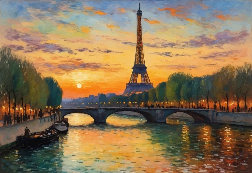 Tour Eiffel depuis le paysage de la Seine par MIROKKU