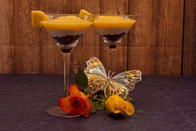 Ananas-Joghurt-Dessert im Glas von Babetts Bildergalerie