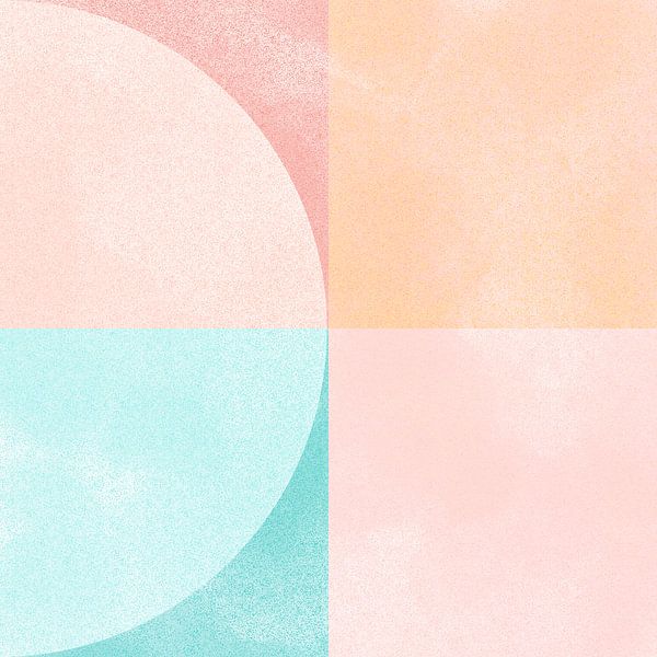 Collage modern abstrakt in Pastelltönen von Studio Allee
