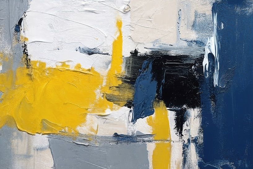 Verstild Landschap | Abstracte Moderne Kunst van Blikvanger Schilderijen